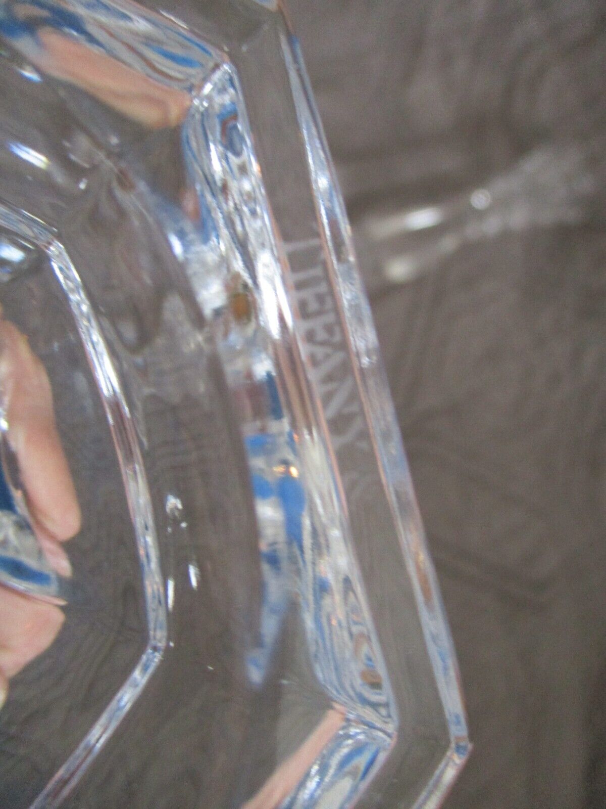 Tiffany & Co. (2) Crystal Hampton 9" Candlestick Holders