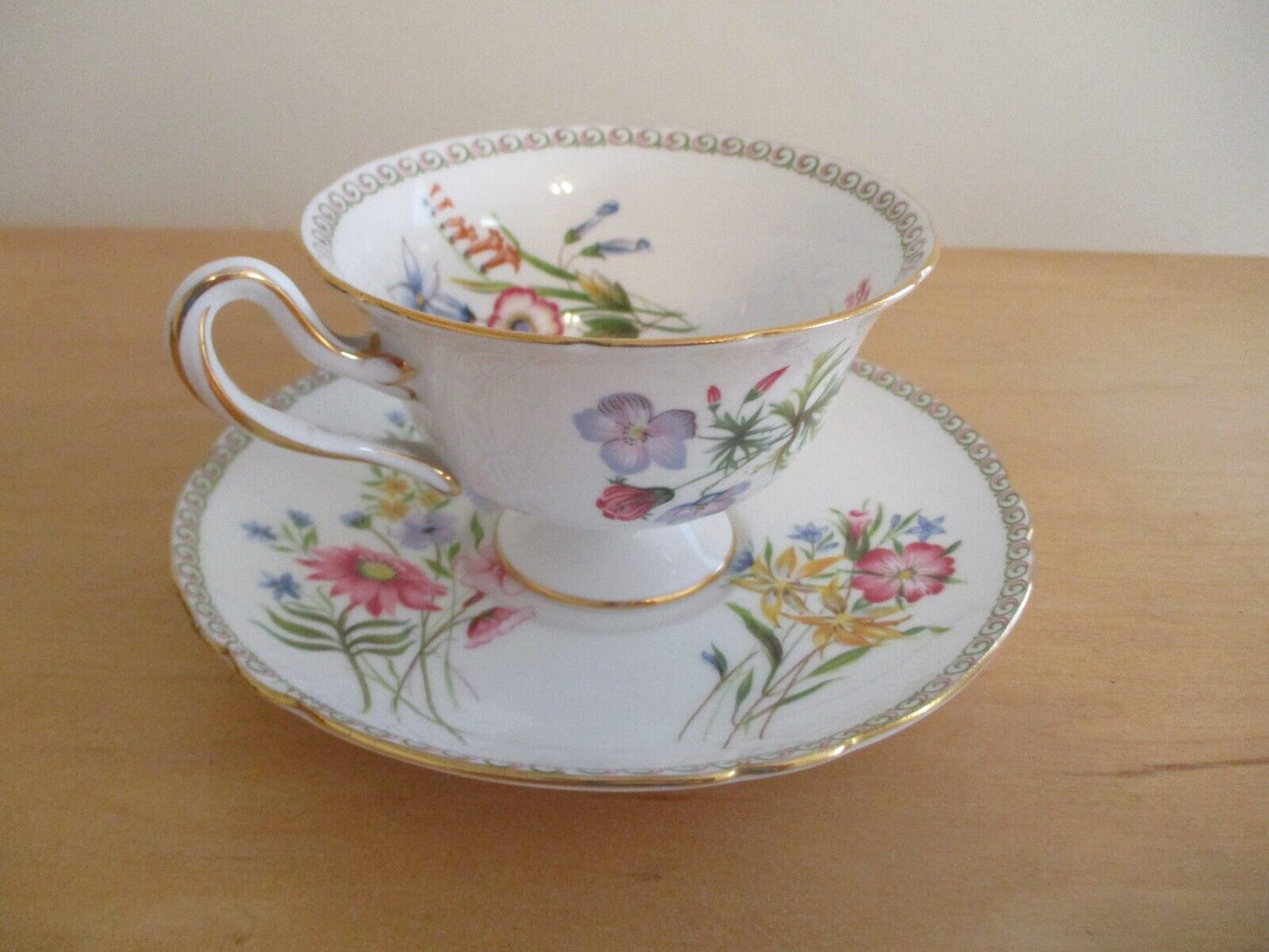 Vintage Shelley Tea Cup & Saucer - "WILD FLOWERS" # Z13686
