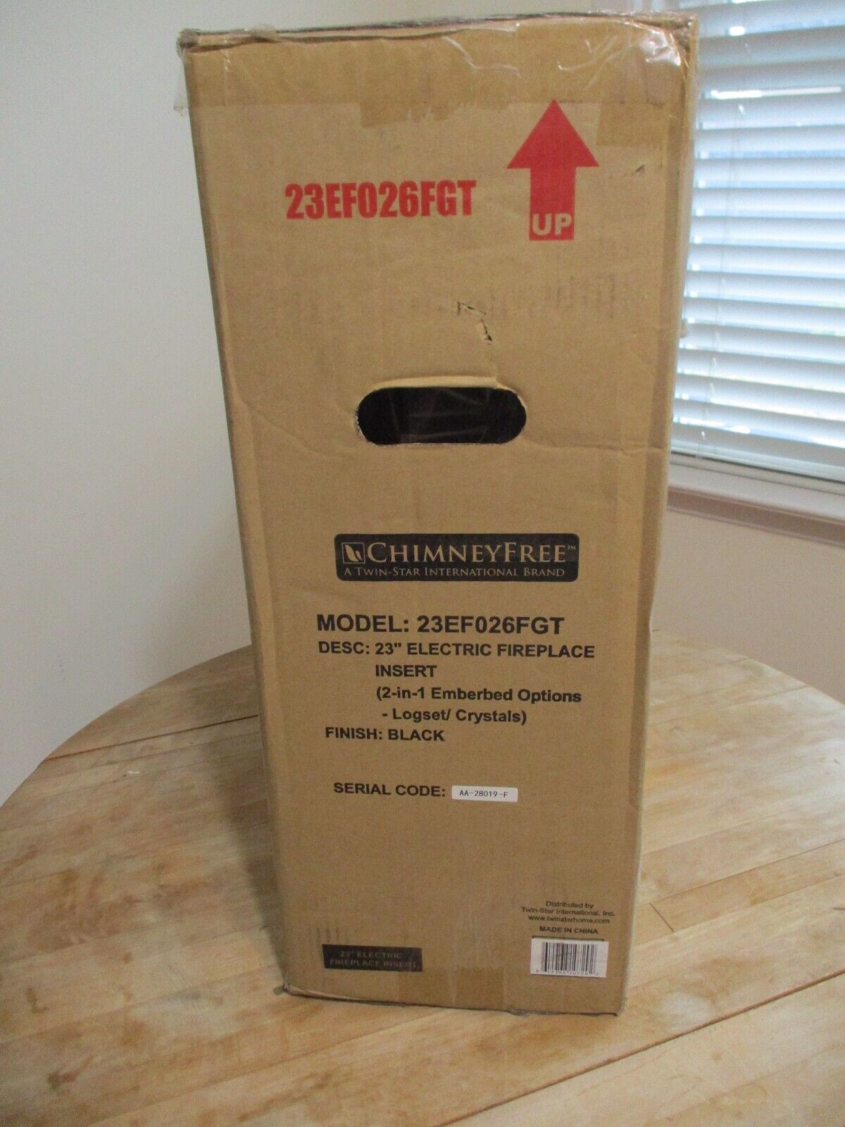 ChimneyFree 23 Inch Modern Electric Fireplace Insert 23EF026FGT NEW