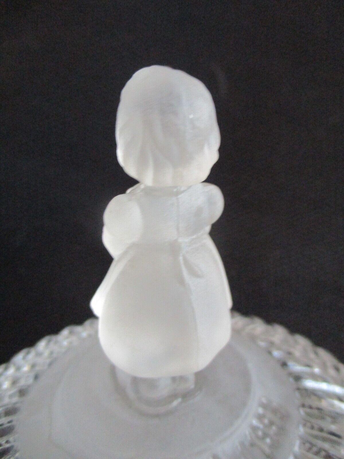 Goebel Hummel Lead Crystal Trinket Box Avon 1993 Flower Girl Frosted