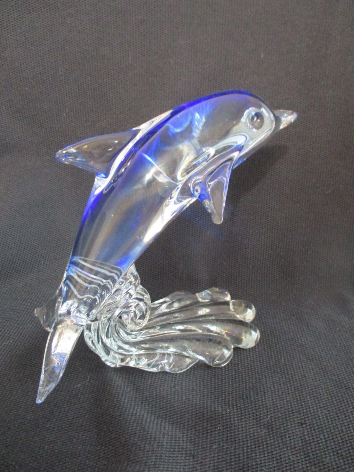Dynasty Gallery Art Glass Dolphin Porpoise Paperweight Sculpture Figurine