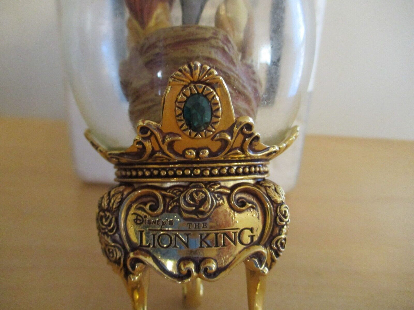 Franklin Mint Limited Edition Disney The Lion King Gold Footed Glass Egg Figure