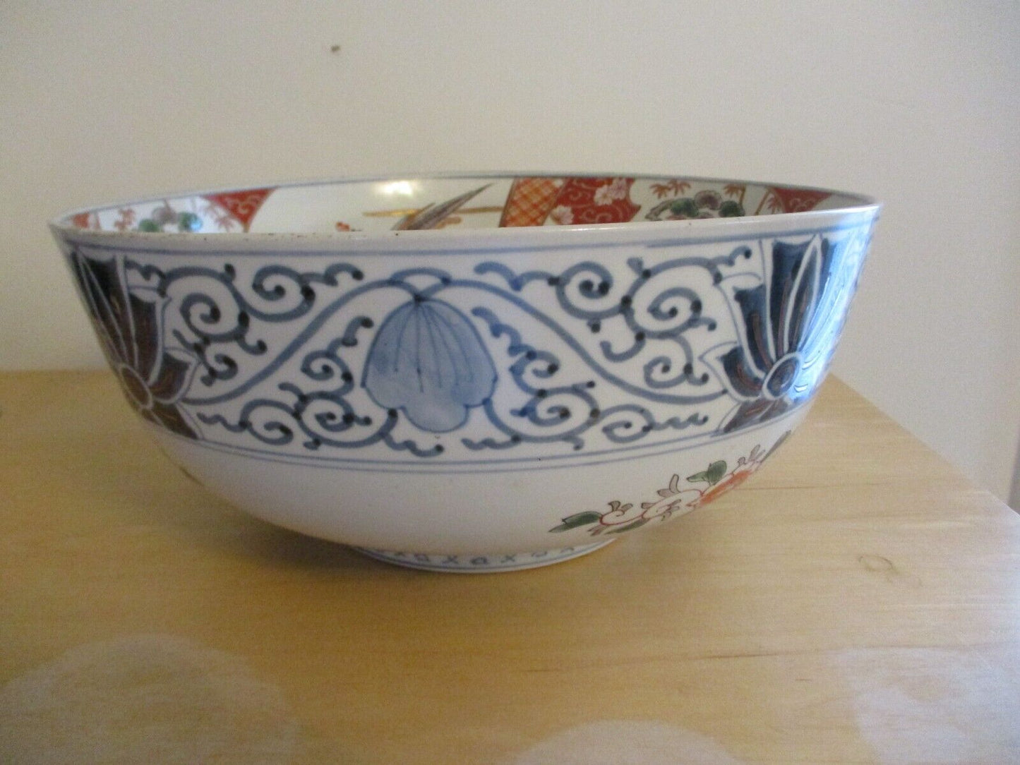 Vintage Japanese Amari 12" Porcelain Bowl