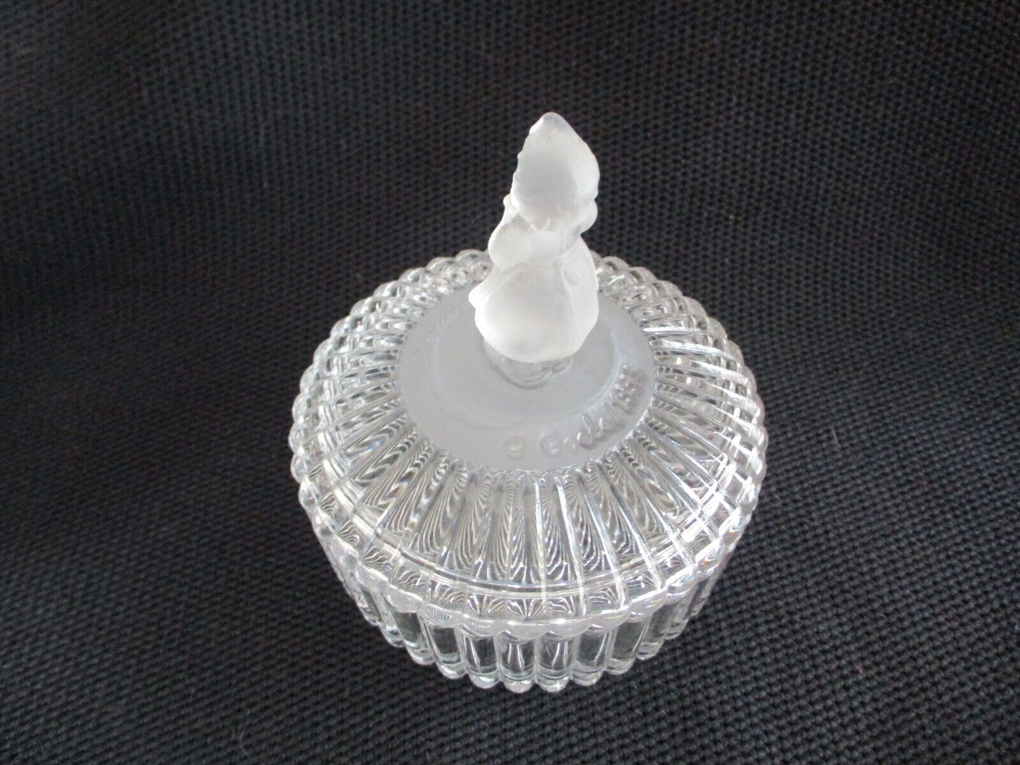 Goebel Hummel Lead Crystal Trinket Box Avon 1993 Flower Girl Frosted