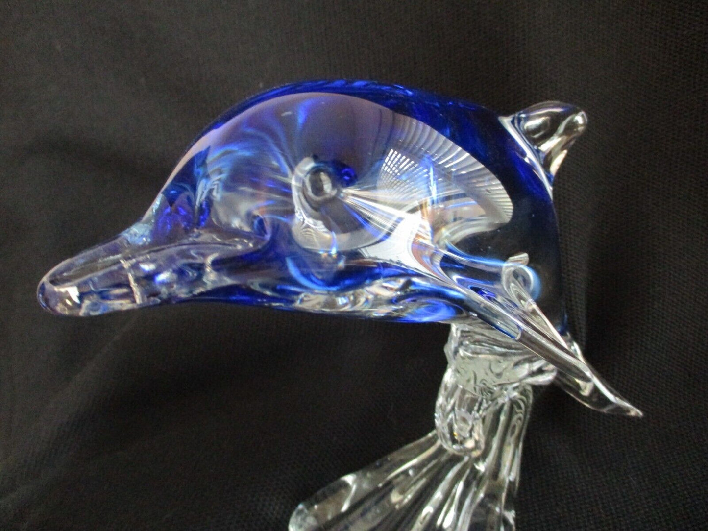 Dynasty Gallery Art Glass Dolphin Porpoise Paperweight Sculpture Figurine