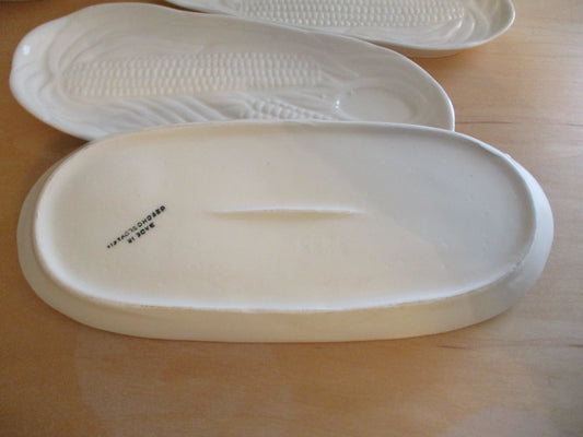Corn on the Cob Holder Plates Set of 6 Made in Czechoslovakia