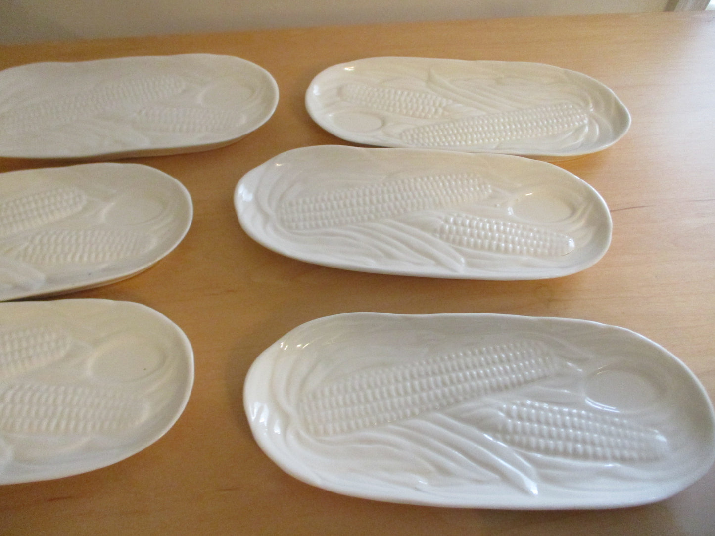 Corn on the Cob Holder Plates Set of 6 Made in Czechoslovakia