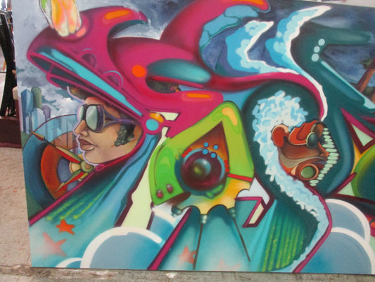 Cope2 Original Aerosol on Canvas Pose II 2008 @ 6' x 4'