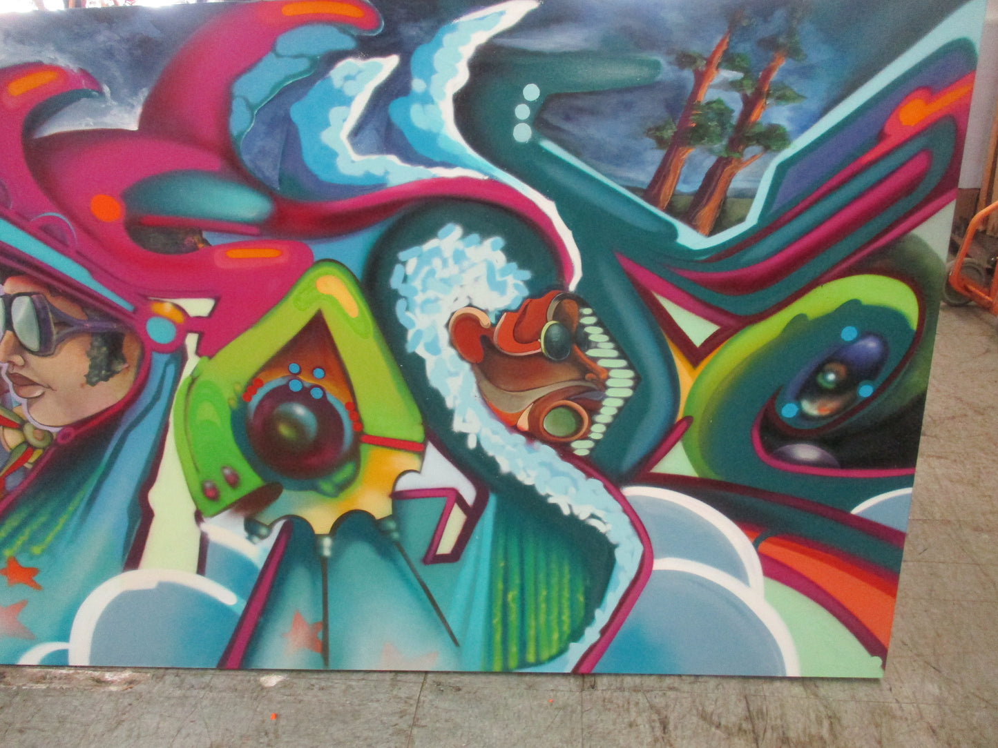 Cope2 Original Aerosol on Canvas Pose II 2008 @ 6' x 4'