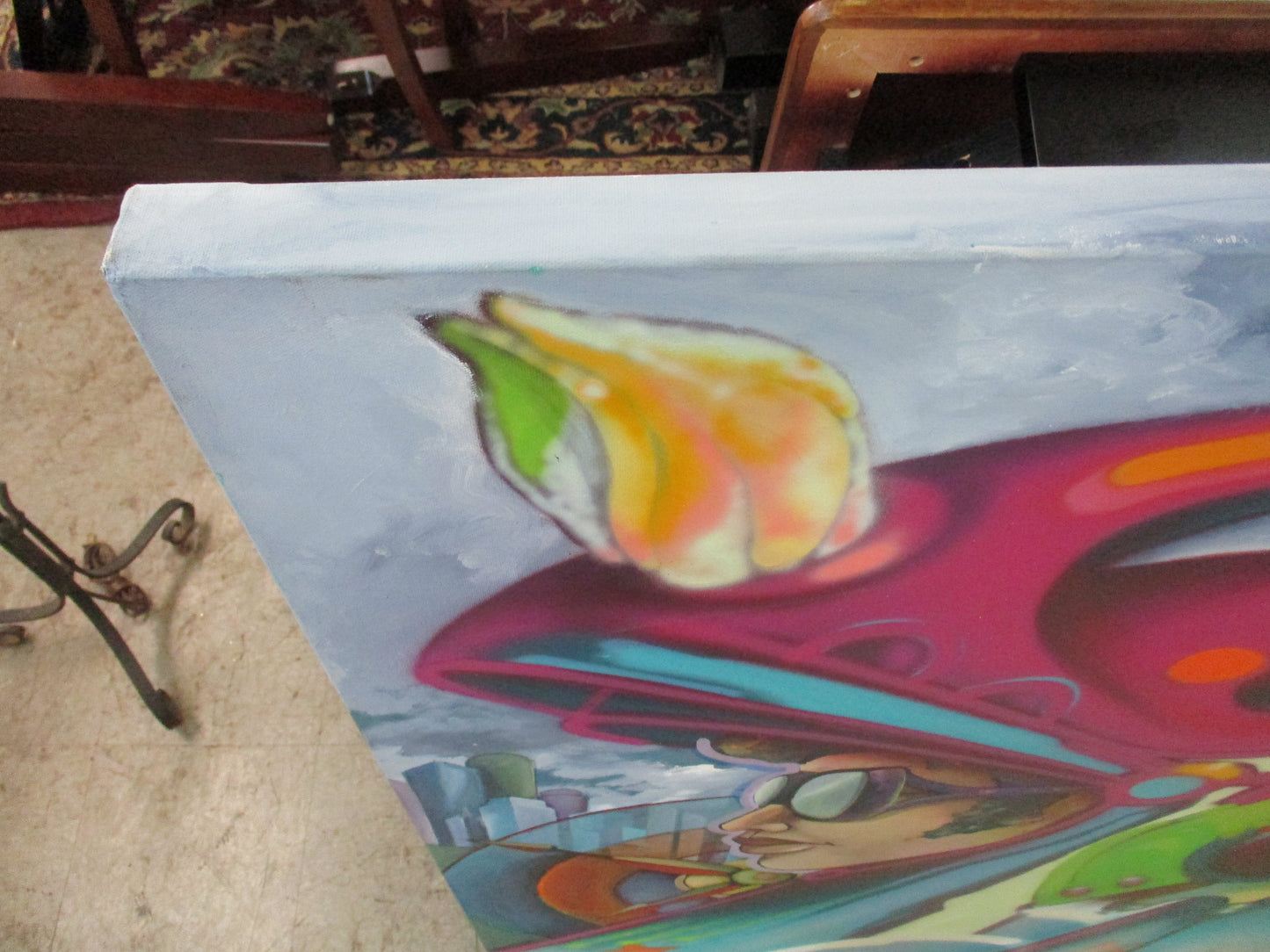 Cope2 Original Aerosol on Canvas Pose II 2008 @ 6' x 4'