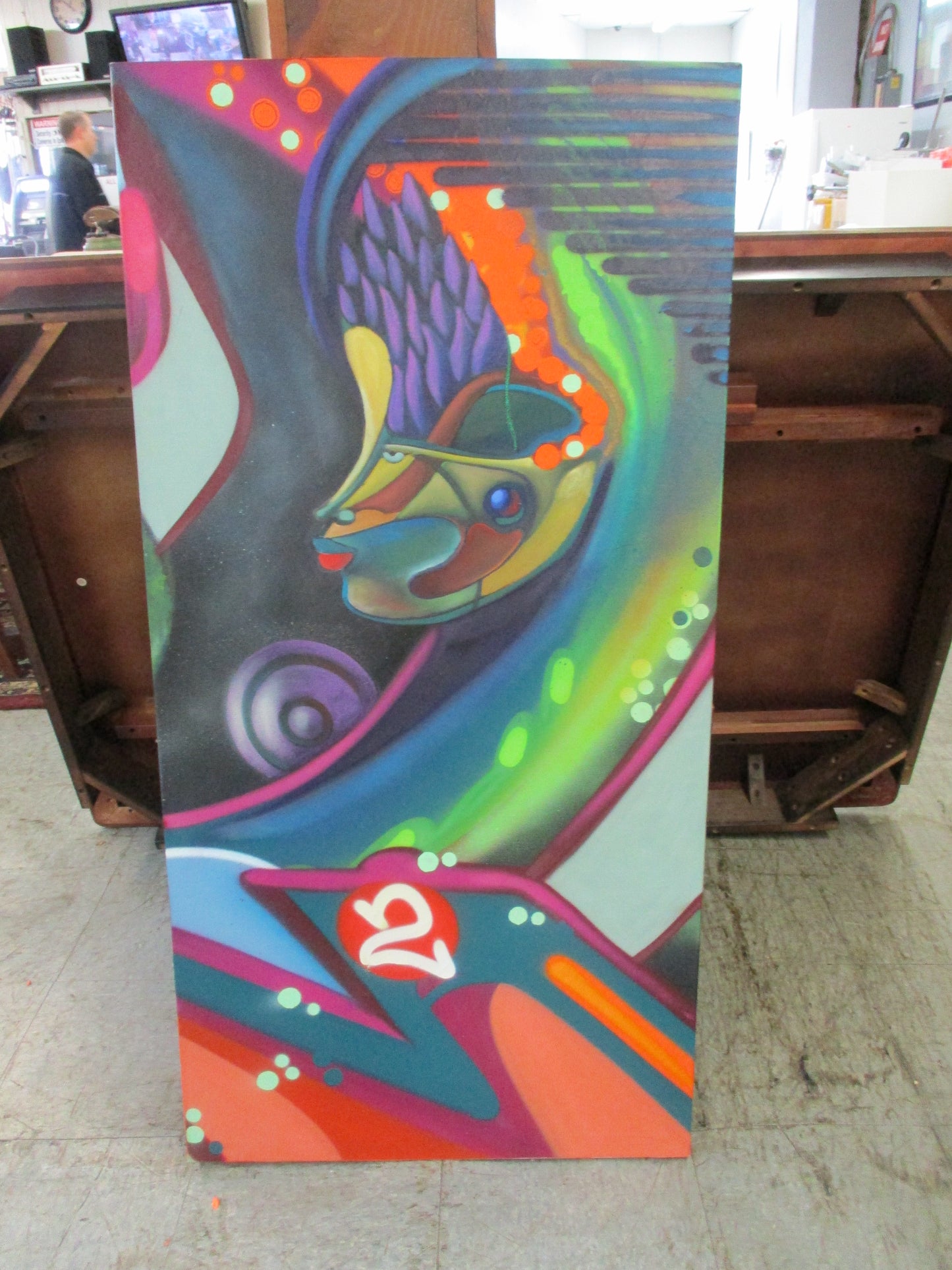 Cope2 Original Aerosol on Canvas Pose II 98 @ 48" x 24"