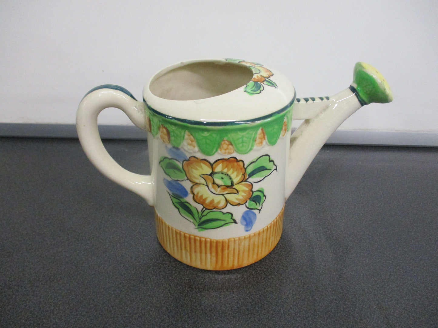Moriyama Porcelain Decorative Watering Can 6 1/2" tall