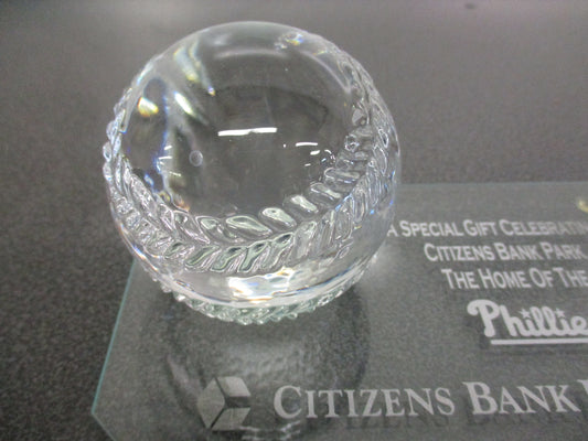 Philadelphia Phillies Opening Day 2004 Glass Home Plate W/Ball