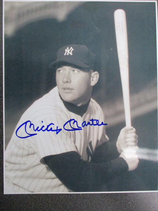 Priceless Mickey Mantle Signed Rookie Photograph 8 x 10 w/ COA