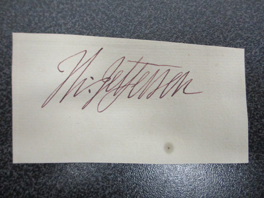 Thomas Jefferson Signed Cut Signature