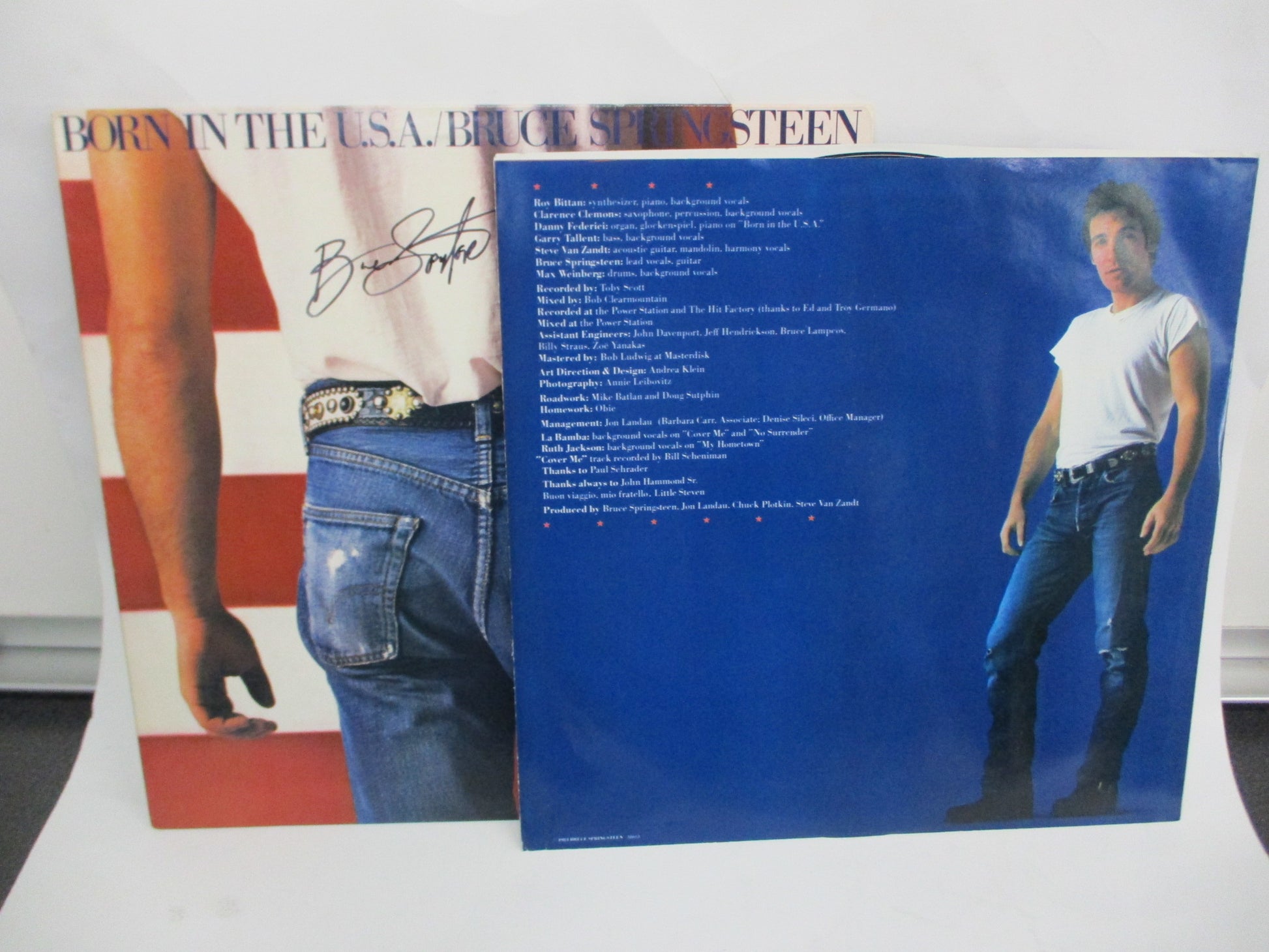 Authentic Bruce Springsteen Signed "Born in the USA" Album Cover with