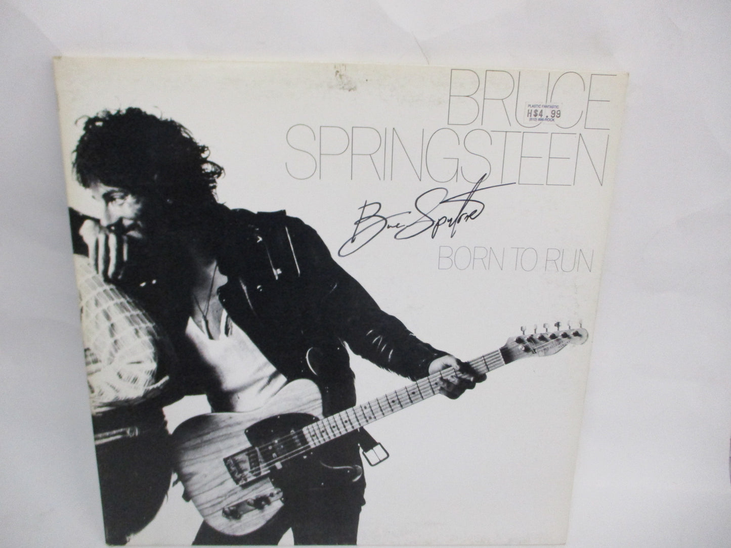 Authentic Bruce Springsteen Autographed "Born to Run" Album Cover with Certificate of Authenticity (COA)