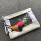 Vince Camuto Thore Pouch Silver Clear-New
