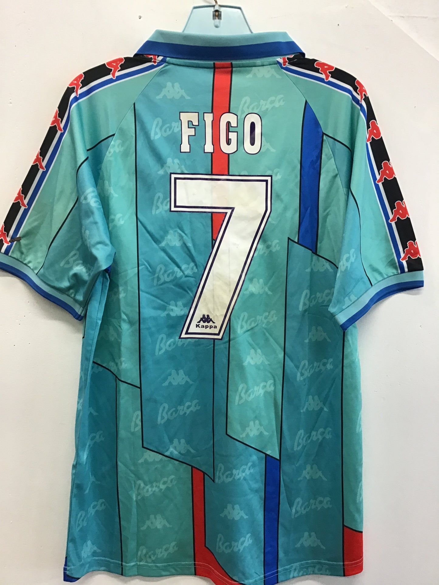 Kappa FCB Barca Figo #7 Jersey Shirt, Size L