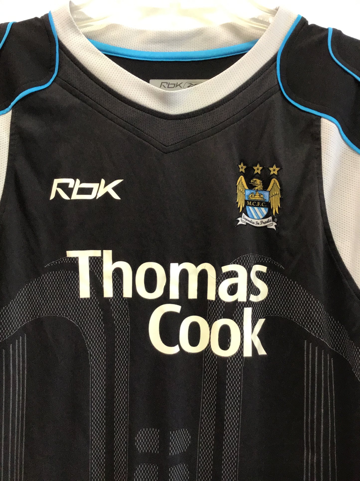 Reebok Manchester City Thomas Cook Authentic Jersey, Size M