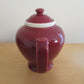 Vintage Hall McCormick Tea Pot Maroon Ceramic Infuser USA Maryland