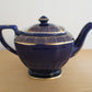 Vintage Hall Cobalt Blue w/ Gold Trim Teapot